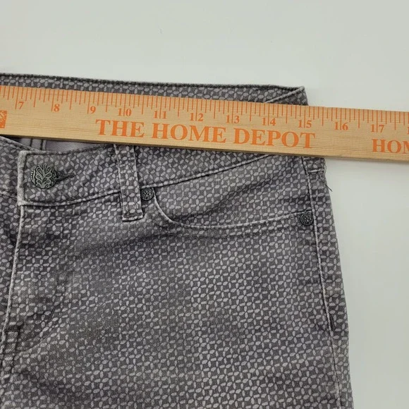 Prana Skinny Pants Womens Size 6/28 Gray Geometric Pattern Organic Cotton Blend - Picture 5 of 7